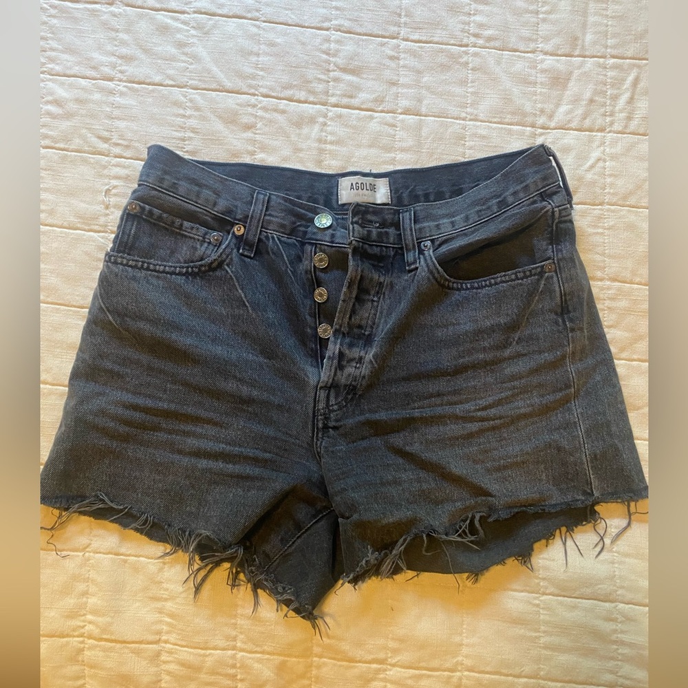 AGOLDE Parker shorts, washed black color